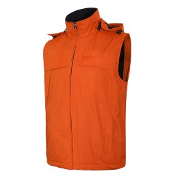 Custom Solid Zipper Vest Jacket Detachable Hood Style Design Fleece Vest Jacket Center SKV067  Custom Solid Zipper Vest Jacket Detachable Hood Style Design Fleece Vest Jacket Center SKV067